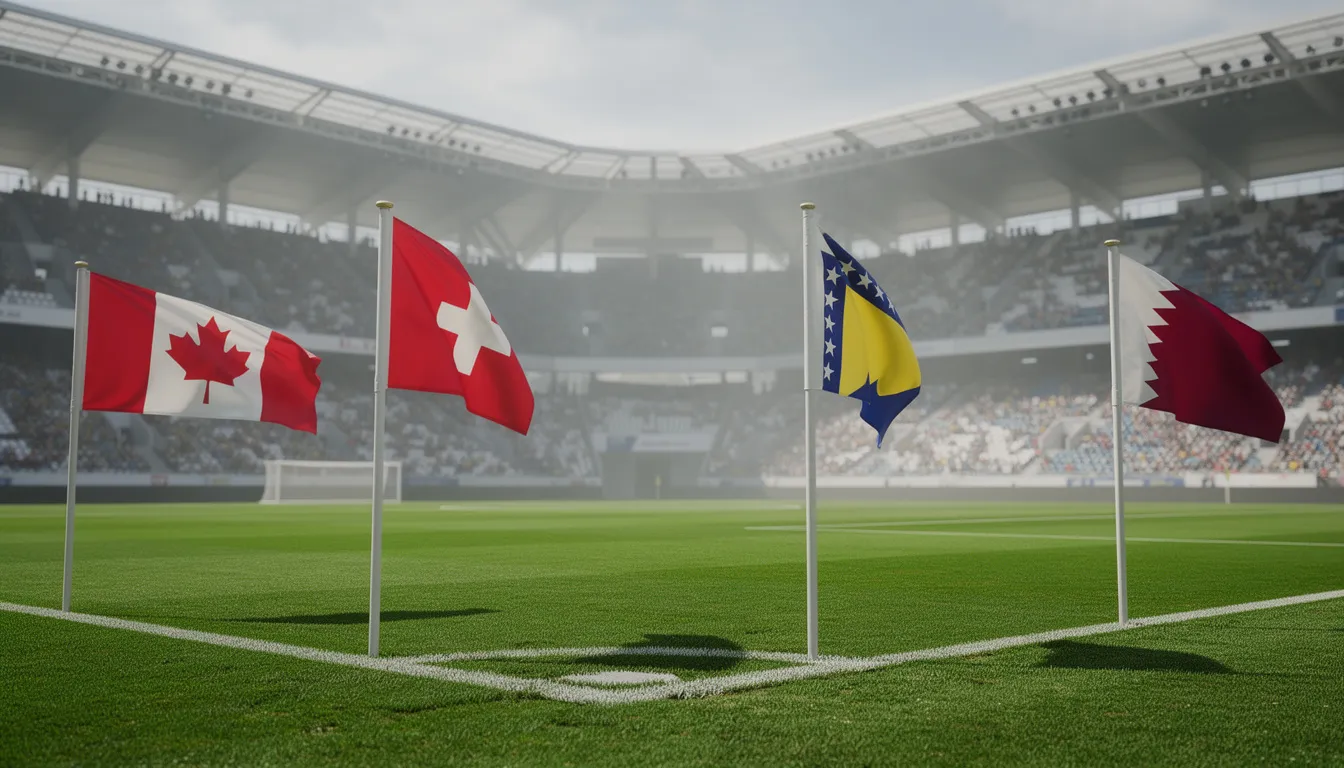 WK 2026 Groep B met Canada, Zwitserland, Qatar en Bosnië-Herzegovina